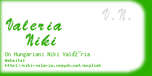 valeria niki business card